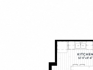 1S upgrade Floor plan - 793 Sq.Ft. 1S upgrade Floor plan at Custom House, St. Paul